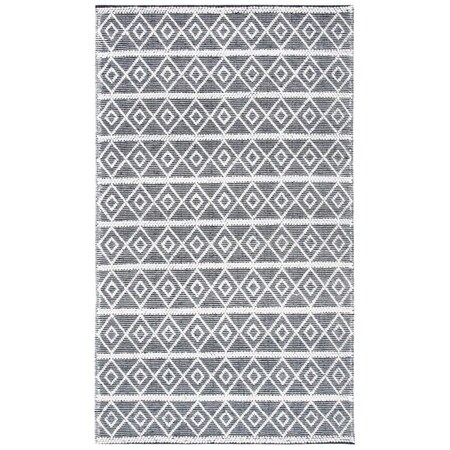 Safavieh 3 ft. x 5 ft. Natura Contemporary Rectangle Rug, Ivory & Black NAT477A-3